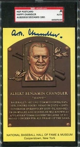 A.B. Chandler MLB Commissioner - Gold HOF Plaque Postcard - SGC Autograph - Picture 1 of 2