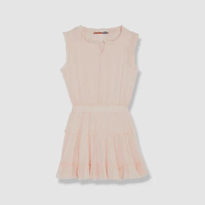 Vestido vintage Havana menina rosa babado tamanho médio - Imagem 1 de 3