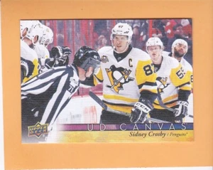 SIDNEY CROSBY 2017-18 UPPER DECK UD CANVAS #C66 PITTSBURGH PENGUINS NM-MT - Picture 1 of 2