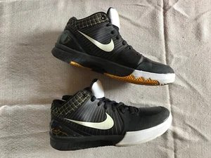 NIKE ZOOM KOBE IV BLACK / WHITE DEL SOL 344335 011 SIZE 9.5 VINTAGE 2008 RARE! - Picture 1 of 5