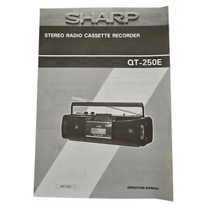 Manual de usuario Sharp QT-250E - Guía original de grabadora de casete de radio estéreo en muy buena condición - Imagen 1 de 3