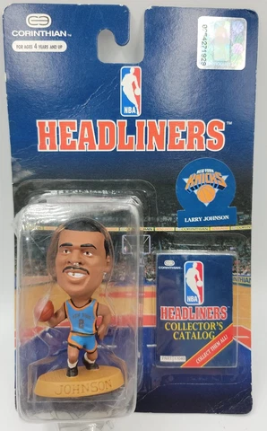 NBA New York Knicks Larry Johnson by Corinthian Headliner  3” Figure, 1996 Cover