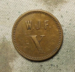 3135 Kanada: WJF, X gut für 5 im Handel. Messing, 21 mm, siehe TC-344294 - Bild 1 von 2