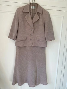 🌺 Minuet taupe/stone summer skirt & jacket. 14 - Picture 1 of 9