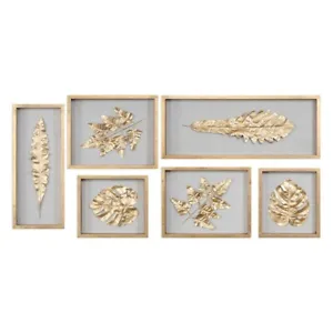 Uttermost Golden Leaves Shadow Box Set of 6 - 4074 - Picture 1 of 1