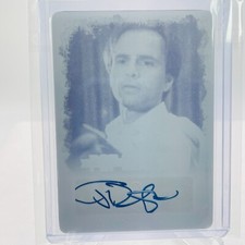 Joe Pantoliano Auto 1/1 2015 Leaf Pop Century BA-JP1 Cyan Printing Plate One of