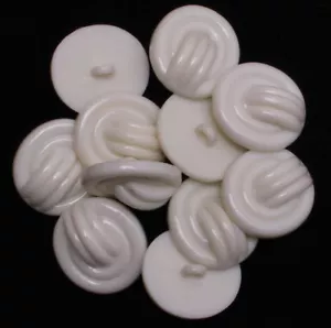 144 Count Buttons - 1" Off-White Plastic Raised Design Shank Buttons M211.42 - Picture 1 of 1