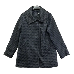 Jane Post Jacket Blue Polkadot A Line Single Breasted Collared Womens Medium - Picture 1 of 7