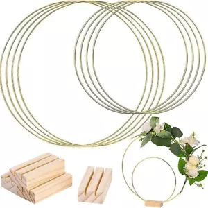 Vintage Creolen Gold Metall Blumen 10-50 cm Blumen Hoop Hochzeit Party Deko - Bild 1 von 22