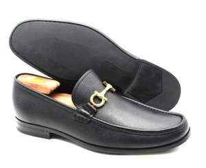 Men's Salvatore Ferragamo 'Twirl Gold' Gancini Brown Leather Loafer US 9 - 2E - Picture 1 of 11