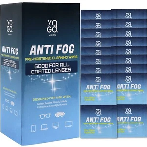 Anti-Fog Lens Wipes for Glasses Pre-Moistened Cleaner for Screens & Binoculars - Picture 1 of 5