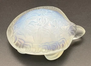 lalique Opalescent Art Glass Turtle / Tortoise Figurine - Picture 1 of 12