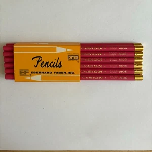 Lápices de colores vintage Eberhard Faber Design 12 por paquete 3H rosa 8036 nuevos en stock - Imagen 1 de 4