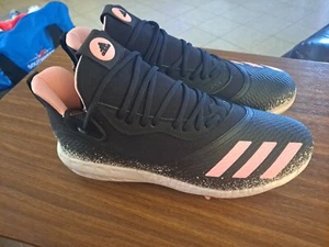 Adidas Icon V Stickball Baseball Cleats Mens Size 13 EH2377 Black Pink Chalk - Picture 1 of 4