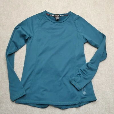 Top Spyder Active para mujer pequeño verde manga larga ropa deportiva capa base atlética Foto 1 de 4