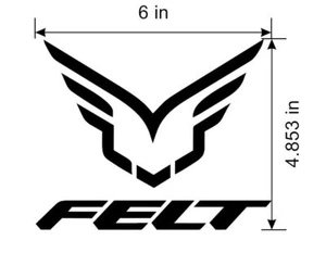 Custom Made Felt Bikes Logo Decal. Die Cut Vinyl. Road Mountain Tri - Picture 1 of 2