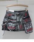 Black Fashion Denim Summer Skirt Skort Mini 