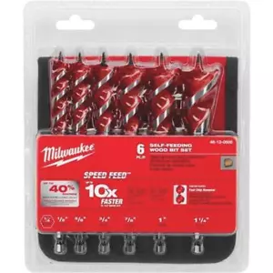 (1)-Milwaukee SPEED FEED Mejor Rendimiento de Alta Calidad Juego de 6 Brocas de Barrera - Imagen 1 de 1