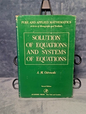Vintage 1966 Solution of Equations & Systems of Equations by Ostrowski EX LIB - Image 1 of 4