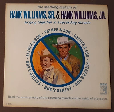 Hank Williams Sr. & Jr. Father & Son by MGM Records 33rpm VINYL LP - Image 1 of 3