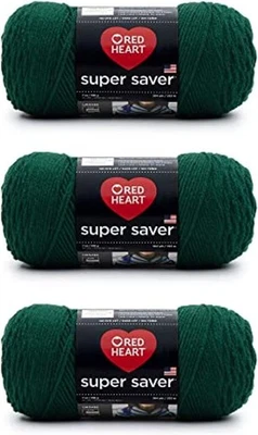 Fio Red Heart Super Saver pacote com 3 100 acrílico peso penteado para tricô - Imagem 1 de 4