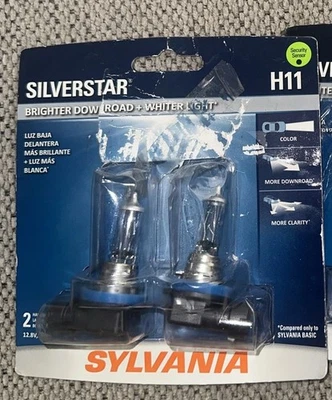 Sylvania Silverstar H11 Halogen Lamps. Set Of Two Bulbs. - Image 1 of 3
