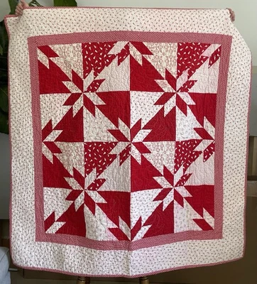 Edredón de invierno rojo blanco 52x52 lindos estampados navideños Foto 1 de 4