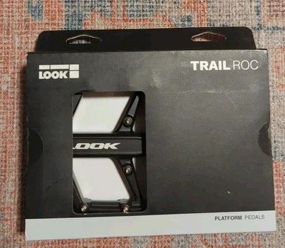 New in Box Look Trail ROC Flat Mountain Mtb Platform Bike Pedals Black - Image 1 of 4