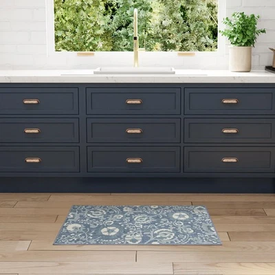 Alfombra Aloha Blue 2'8" x 4' - Fácil de limpiar, sin desprenderse, dormitorio, sala de estar... Foto 1 de 4