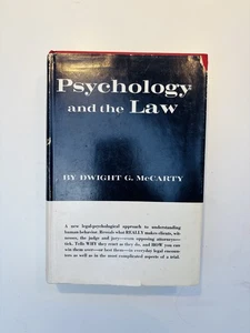 Psychologie und das Gesetz von Dwight G. McCarty (1965, Hardcover) - Bild 1 von 8