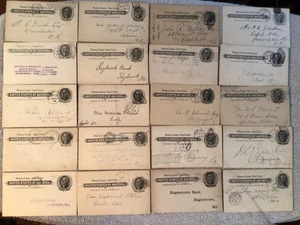 STUDIENLOT (20) UX14 POSTKARTEN 1895-1905 GESTEMPELT ANZEIGEN POSTGESCHICHTE CN6#HM - Bild 1 von 7