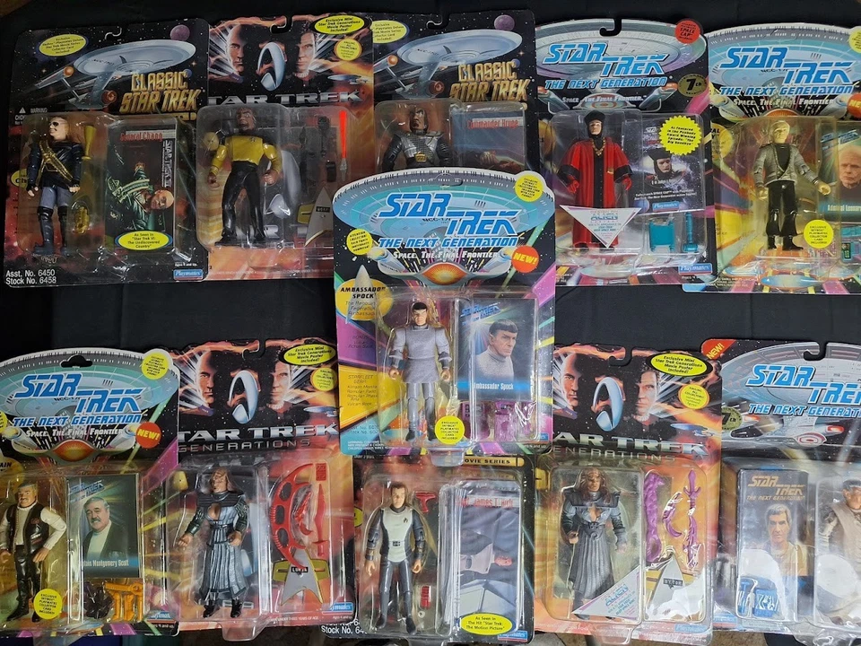 Lote Figuras de Acción Star Trek 1993 1994 1995 Playmates Klingon, Scott, Chang Foto 1 de 4