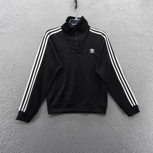 Adidas Originals Funnel Neck Track Sweatshirt XS Black Mens 1/4 Zip NWT - Picture 1 of 13