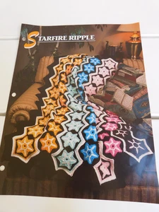 CROCHET Annie Afghan Quilt Club “Starfire Ripple” Pattern Pamphlet Free Ship - Picture 1 of 3
