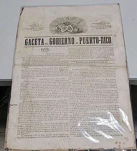 PUERTO RICO PERIÓDICO GACETA MUY ESCASO - Imagen 1 de 1
