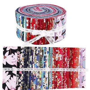 Japanese Cotton Jelly Roll Fabric Strips for Quilting Ptchwork Craft-26/36 Strip - Picture 1 of 19