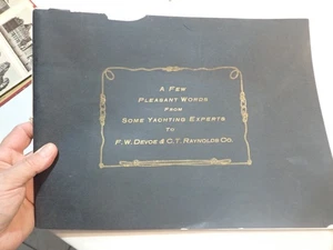 1902 - A Few Pleasant words From Some Yachting Experts FW Devoe CT Raynolds - Picture 1 of 11