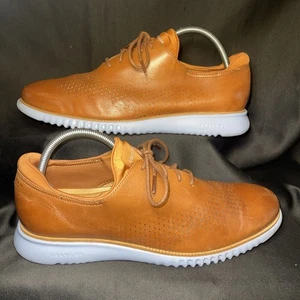 Herren Oxford Cole Haan 2 Zerogrand LSR Wing - British Tan/Blue Sohle Gr. 13M - Bild 1 von 7