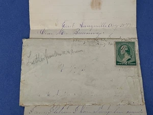 Manuscrito East Sangerville Maine de la década de 1870 Piscataquis DPO + ¡4pg CARTA! ¡BUNNING! - Imagen 1 de 6