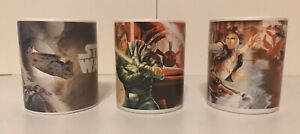3 Star Wars Galerie Coffee Mugs. Luke, Han, Chewbacca, Vader, and Boba Fett.