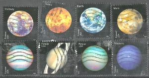 Briefmarken USA: 2016 Ansichten unserer Planeten SC 5069-76 (8) gebraucht. Off Paper. - Bild 1 von 1