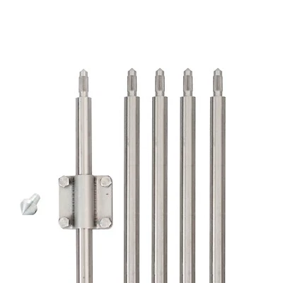 5m Tiefenerder Staberder Set Ø 20mm V4A Edelstahl + Klemme + Spitze Erdung - Bild 1 von 4