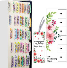 Decorative Laminated Bible Tabs 100PCS Cute Bible tabs for Women and Girl 66 34