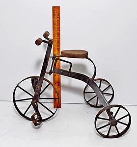 Vintage Original Salesmans Sample Tricycle Metal and Wood 1940's 1950's Ab 12" - Picture 1 of 8