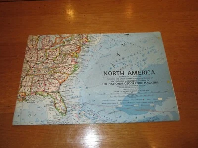 NORTH AMERICA Map - Date 04/1964 - National Geographic Map - Scale 1:15,206,400 - Image 1 of 3