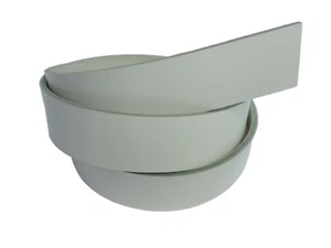 9-10 oz 51-55". White Genuine Natural Leather Strip Belt Blank Strap Band. - Picture 1 of 4