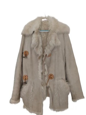 Abrigo de piel de oveja blanco roto J Lindeberg hombre talla M usado Foto 1 de 4