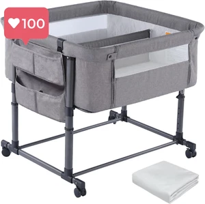 Twin Bassinet 2 Babies Portable Twins Crib Storage Bag Adjustable Height - Picture 1 of 12