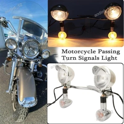 Passing Fog Light Bar Turn Signal For Honda Shadow Spirit Ace Sabre VT750 1100 — 第 1/4 张图片