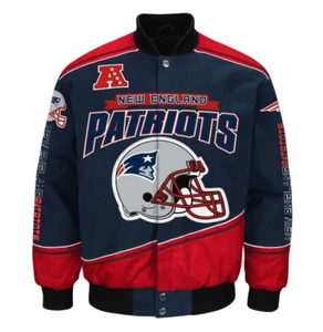 New England PATRIOTS Men's ENFORCER Cotton Twill Jacket by G-III - NFL Licensed - Bild 1 von 9